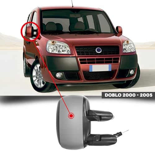 CG94 - Specchietto Retrovisore Meccanico Compatibile per Auto DOBLO' - Calotta da Verniciare