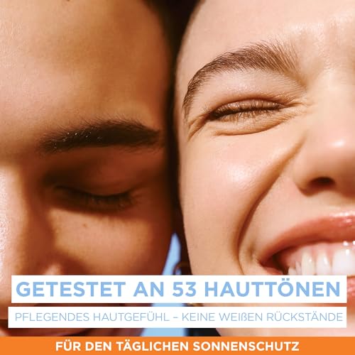 Garnier Siero Viso Protettivo Invisibile Super UV, Per Tutti i Tipi di Pelle, Protezione SPF 50+, Ad Assorbimento Rapido, Con Ceramide Protect, Ambre Solaire, 30 ml