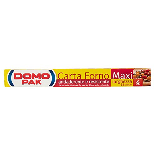 DomoPak - Carta Forno, Antiaderente e Resistente Larghezza 36 Centimetri - 24 confezioni da 6 Metri [144 Metri]