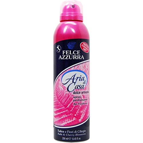 6 X Felce Azzurra Aria di Casa Profumatore per ambienti Talco e fiori di ciliegio 250 ML
