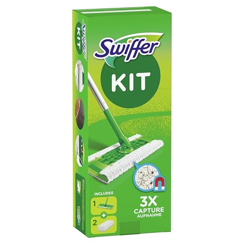 Swiffer Catturapolvere e Lavapavimenti, Cattura e Intrappola Polvere e Peli, Rimuove Sporco e Batteri, Lava Tutti Tipi di Pavimenti