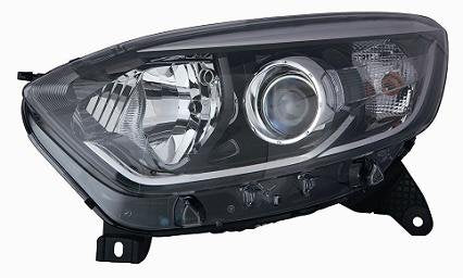 CG94 PROIETTORE H1-H1 CON MOTORE ELETT. [Lato DX] PARABOLA NERA CON BORDO INTERNO CROMATO Per Auto: CAPTUR