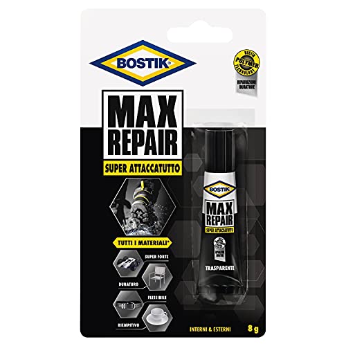 Bostik Max Repair adesivo di riparazione super forte, flessibile, per incollaggi estremi blister 8gr