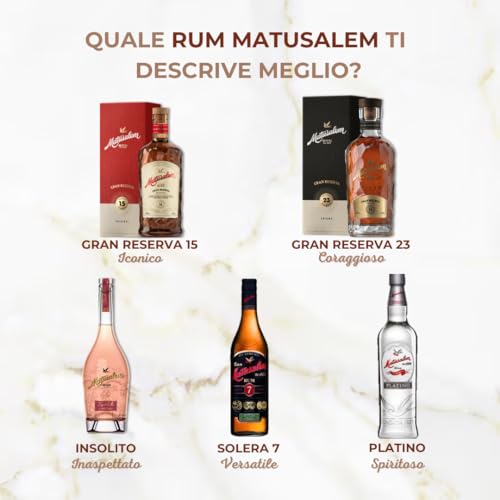 Matusalem Solera 7 70cl - Rum Dorato Eccezionalmente Versatile. 40% vol.