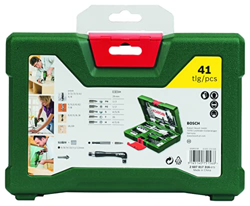 Bosch Professional Set Punte e Bit per Legno, Pietra e Metallo, Accessori per Utensili di Foratura e Avvitamento
