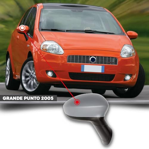 CG94 - Specchietto Retrovisore Elett. Term. Compatibile per Auto F. Grande Punto - Calotta da Verniciare - con Sonda