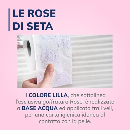 10PZ CARTA IGIENICA FOXY SETA DELICATA 2 VELI PROFUMATA AL TALCO MODELLO 4 PIÙ 2 ROTOLI 60