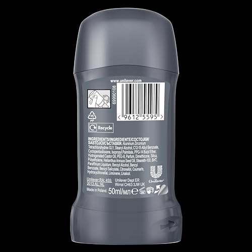 Dove, Deodorante Dove Men + Care Cool Fresh Stick, Deodorante Uomo, Antitraspirante, con 1/4 Crema Idratante Dove, Protezione Fino a 48 Ore, Dermatologicamente Testato, 50 ml