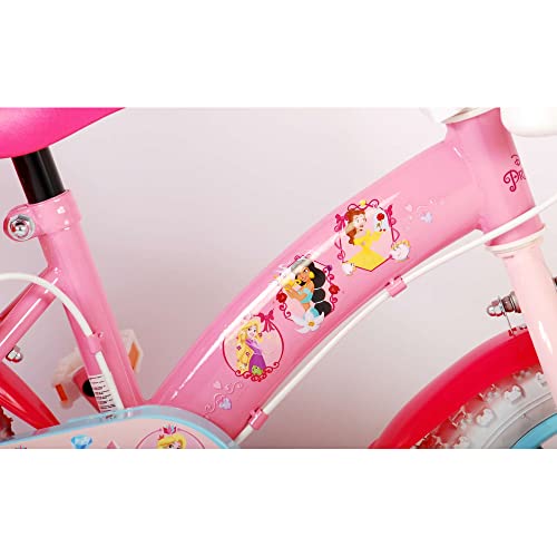 Bicicletta per bambini, Principesse, Disney, bici con rotelle, 12" 14" e 16", bambini dai 3 ai 6 anni