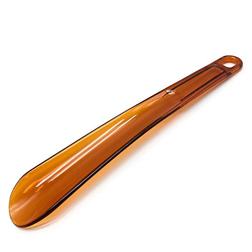 Calzascarpe Calzascarpe in plastica con Finitura Liscia, Pattino da 26 cm, per Scarpe Aderenti per Uomo, Donna, Bambino, Stivali e Tutte Le Scarp (Colore : Marrone, Dimensione : 26cm)