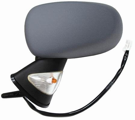 RETROVISORE ELETT. Term. C/FANALINO Bianco Destro [Lato Passegero] per Auto: Modus - Calotta da VERNICIARE - MOD. dal 2006> - con SONDA 9PIN