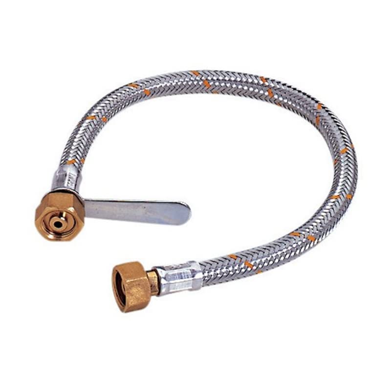 CG94 - Attacco Flessibile GPL 50cm | Ricoperto in Acciaio | Tubo Gomma con Trecciatura Metallica, Multicolore