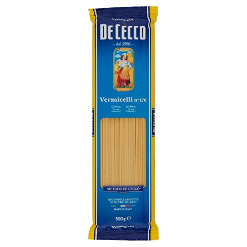 De Cecco - Vermicelli, Pasta Di Semola Di Grano Duro - 6 pezzi da 500 g [3 kg]