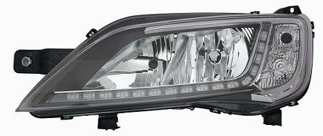 CG94 PROIETTORE H7-H7 C/MOTORE ELETT. C/LUCE DIURNA A LED [Lato SX] PARABOLA CROMATA Per Auto: JUMPER