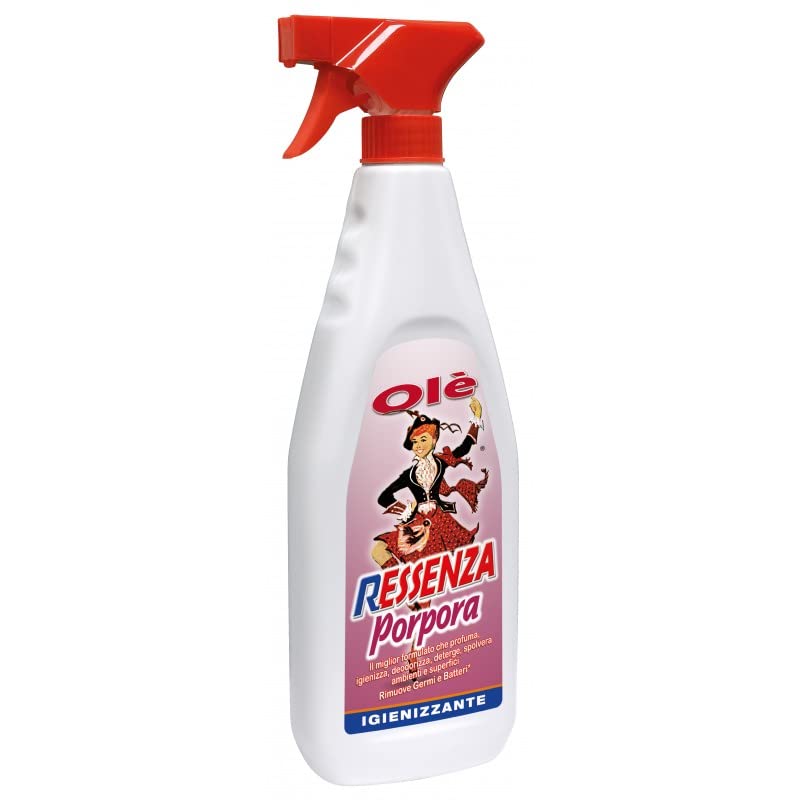 OLE' ESSENZA RESSENZA ml.750 12 PEZZI igienizzante profumata detergente spray (Porpora)