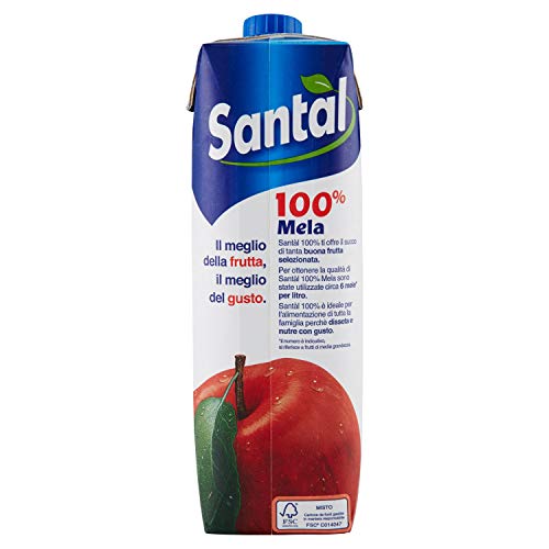 Santal - Succo, 100% Mela - 12 pezzi da 1 l [12 l]