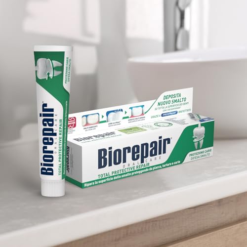Biorepair, Dentifricio Total Protective Repair, Ripara lo Smalto, Protegge da Placca, Tartaro e Carie, Ripara lo Smalto