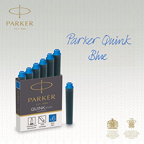 PARKER Quink Ricariche per Penne Stilografiche, Cartucce Lunghe