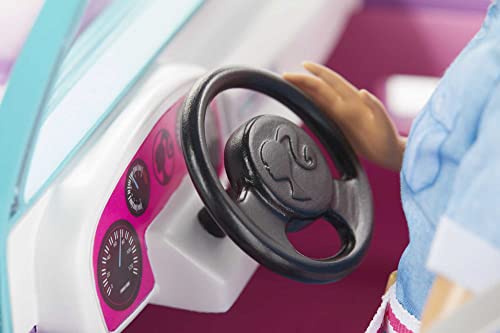 Barbie GMT46 Beach Jeep in Purple, Vehicle with Space for 2 Dolls, Doll Accessories, Toys from 3 Years