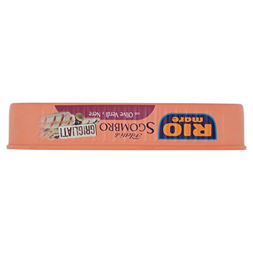 Rio Mare Filetti di Sgombro Grigliati con Olive Verdi e Nere, Ricchi di Omega 3, 1 Lattina da 120g