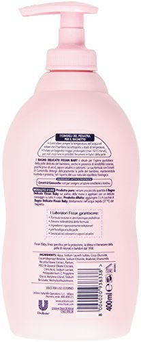 FISSAN - Bagnetto Delicato per Pelle di Neonati e Bambini - 0% Coloranti e Detergenti Solfati - Dermatologicamente Testato - 6 Confezioni - 400ml