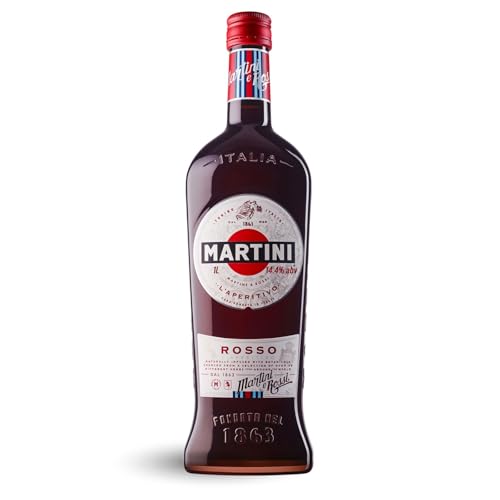 MARTINI Rosso Vermouth Aperitivo, 14,4% ABV, 100cl / 1L, Vermouth Infuso con Erbe Aromatiche