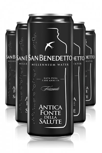 San Benedetto acqua Antica Fonte della Salute | Lattina FRIZZANTE | 33cl x 24pezzi