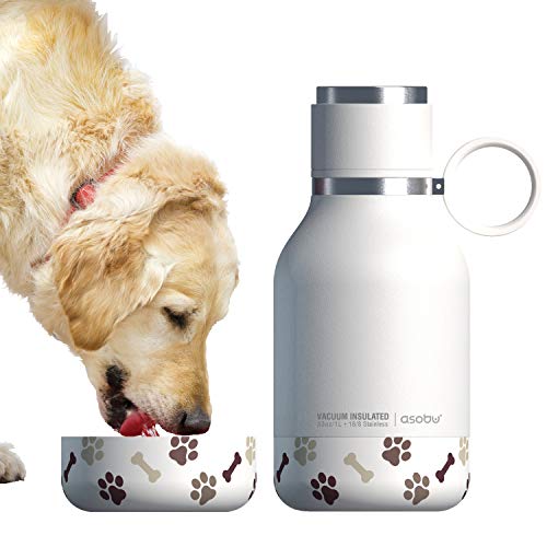 Asobu Borraccia termica per cani da 1 litro, in acciaio inox, portatile, robusta, a prova di perdite, per attività all'aperto, viaggi, passeggiate, escursioni