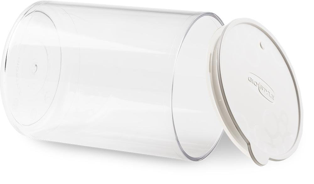 Contenitore Alimentare per Dispensa Tondo M | Bianco | 1,2L | Made in Italy | Coperchio Ermetico | Linea Con.Tengo