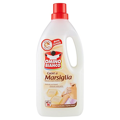 Omino Bianco Cuore di Marsiglia Detersivo a Mano e Lavatrice - 7 x 1000 ml