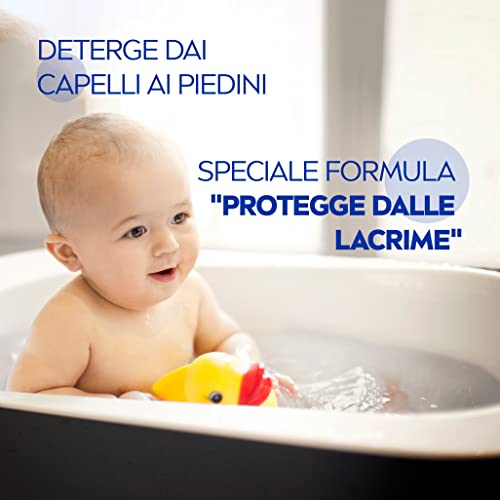 NIVEA BABY Detergente dai Capelli ai Piedini 500 ml, Shampoo bambini corpo e capelli, Doccia shampoo delicato e ipoallergenico, Detergente bambini con Calendula naturale