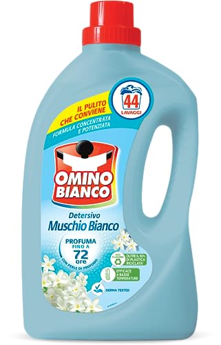Omino Bianco - Detersivo Lavatrice Liquido, 44 Lavaggi, 1.76 l (Confezione da 1)
