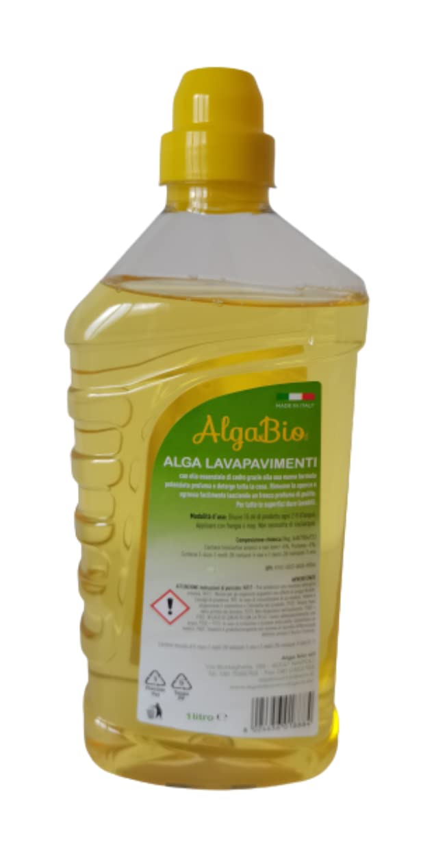 Alga bio detersivo lavapavimenti profumato con olio al cedro con tensioattivi di origine vegetale rimuove lo sporco e sgrassa