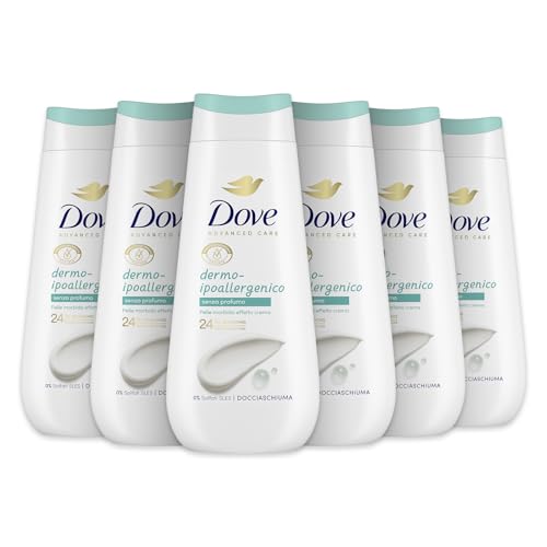 Dove Bagnoschiuma Dermo-Ipoallergenico, Bagnodoccia Idratante