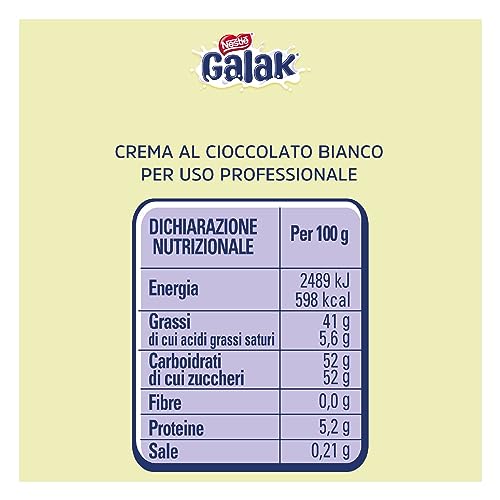 Galak NESTLÉ PROFESSIONALE Crema Spalmabile al Cioccolato Bianco, Secchiello 3k g