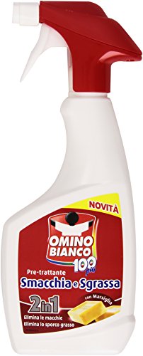 Omino Bianco - Pre-Trattante Smacchia e Sgrassa, 2 in 1, con Marsiglia - 500 ml - [confezione da 6]