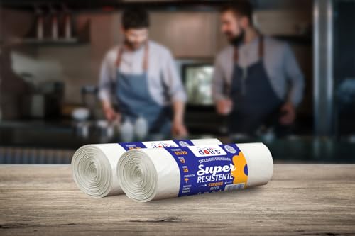 Sacchi Spazzatura per Raccolta Differenziata, Super Resistente, Antigoccia e Antiforo, per Bar, Ristoranti, Aziende e Condomini, 100% riciclabile
