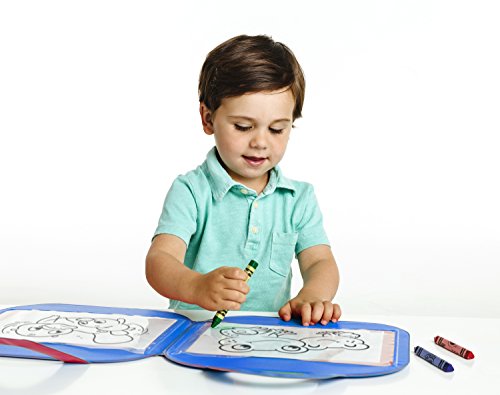 Crayola Mini Kids, Tappetino Colora & Ricolora, per bambini a partire dai 12 mesi, con 4 pastelli a cera, 12 attività e 3 fogli di sticker