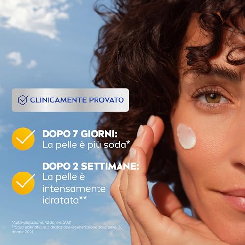 NIVEA Q10 Anti-Rughe Power Crema Viso Notte Extra Rigenerante 50 ml, Crema viso antirughe e idratante, Crema viso Acido Ialuronico, Coenzima Q10 e Creatina per un doppio booster di collagene