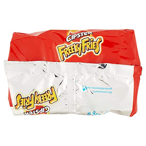 Cipster Freeky Fries, Chips di Patate, Forma Unica e Croccanti da Impazzire, 125g (multipack 5 bustine da 25g)