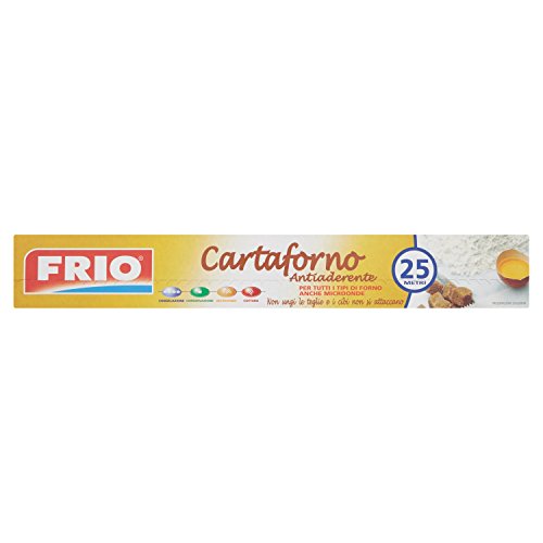Frio - Cartaforno, Antiaderente, Per Tutti Tipi Di Forno, Anche Microonde - 12 confezioni da 25 Metri [300 Metri]