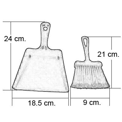 Tagliani Paletta Alzapolvere con Scopino in PVC.