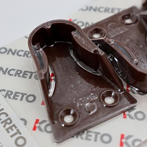 Koncreto Reggitubo Laterale Mm 18 Pz 4 Marrone Laterale Per Tubo Tondo. In Blister.