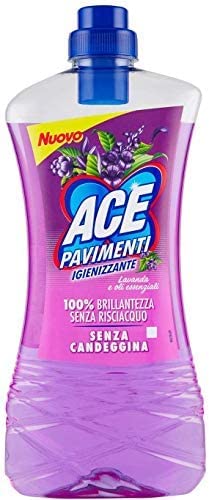 Ace - Detergente per Pavimenti Igienizzante Senza Candeggina Senza Risciacquo alla Lavanda - 4 pezzi da 1000 ml [Totale 4000 ml]
