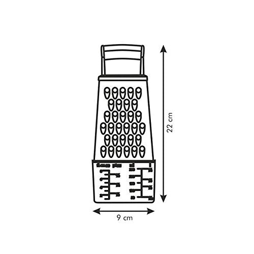 Tescoma 643788 gattugia 4 lati con Contenitore Handy, Acciaio Inox, Bianco, 22 x 9 cm