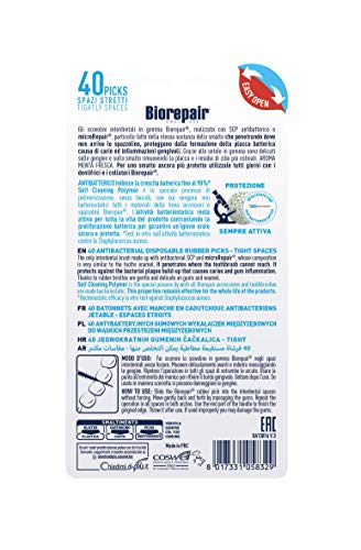 Biorepair, Scovolini Interdentali Cilindrici con MicroRepair, Scovolini Dentali, Formato Ultra Fine, Antibatterici, per una Pulizia Profonda per Gengive