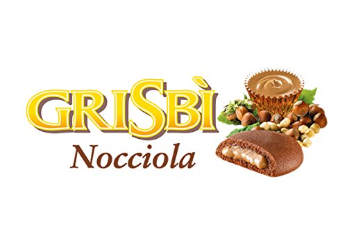 Vicenzi: Biscotti Frolla Italiana "Grisbi Hazelnut" ripieni di Crema di Nocciola 150 g Confezione da 8