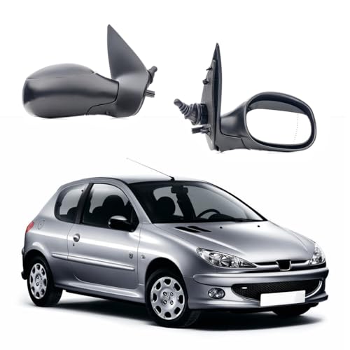 CG94 - Specchietto Retrovisore Meccanico per Auto PEU_GEOT 206 - Calotta da Verniciare - Vetro Asf.