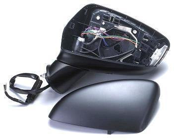 RETROVISORE ELETT. Term. Rib. C/Fan. A LED Sinistra [Lato Guida] per Auto: 3 - Calotta da VERNICIARE - 8PIN - Vetro ASF.