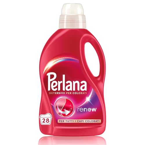 Perlana Detersivo Colorati (8 confezioni da 28 lavaggi), Detersivo lavatrice liquido per tutti i capi colorati, Detersivo colorati per pulizia delicata e colori e fibre rinnovati